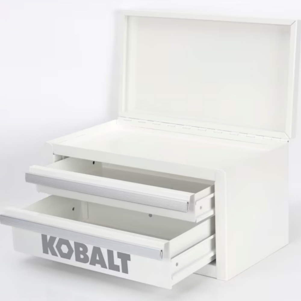 Kobalt Mini 2 Drawer Steel Tool Box - White